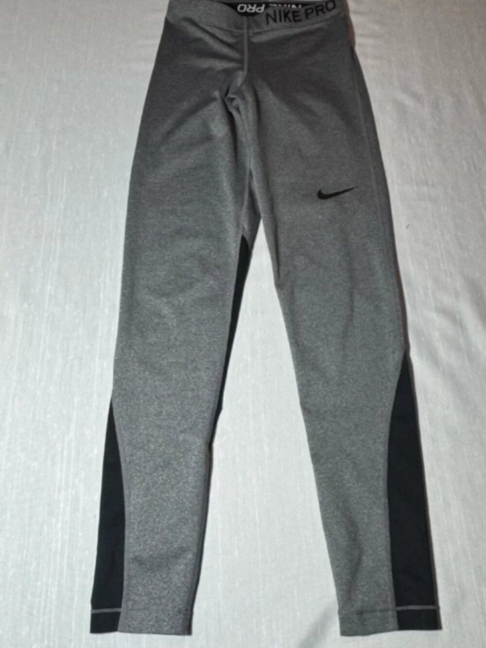 Nike Pro Leggings XS Gray Black Colorblock Athletic Pants